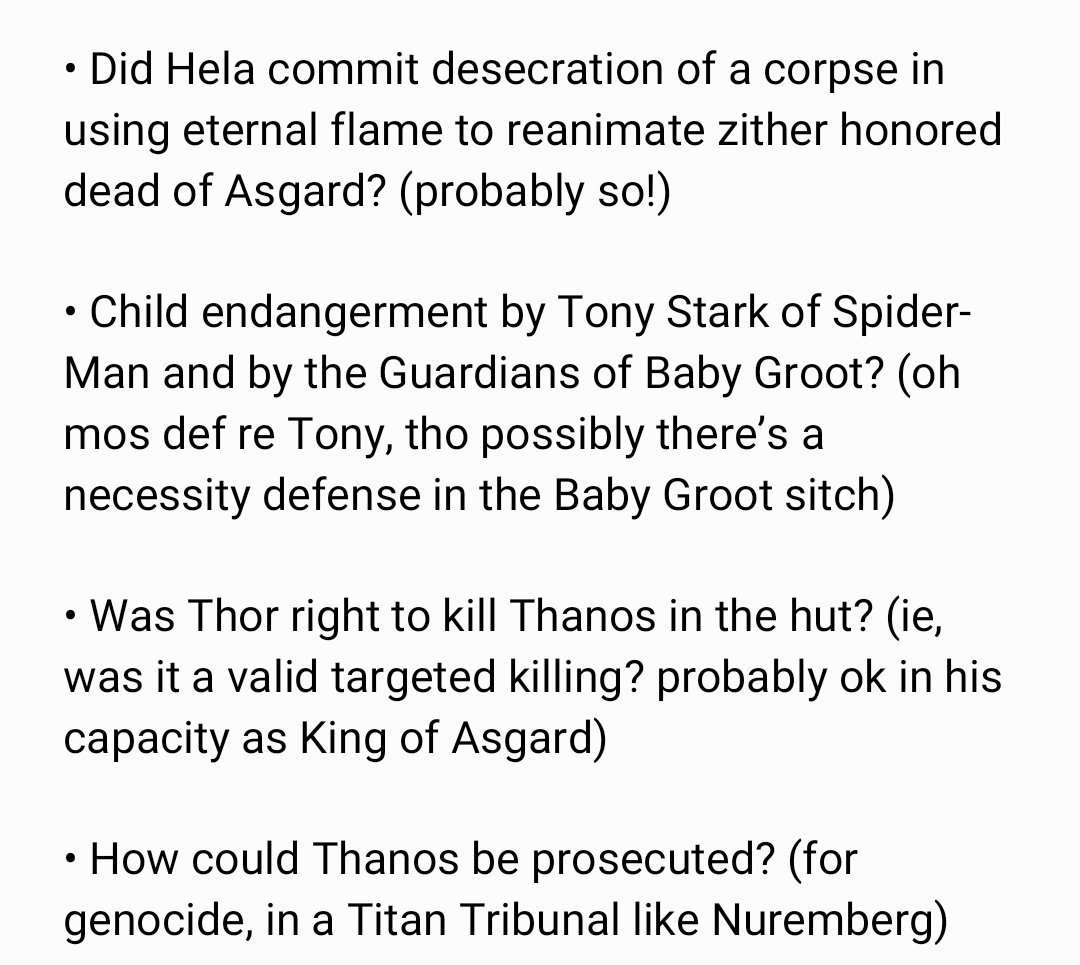 So <a href="/emceeglam/">n. mcg.</a> shared her law notes with me from a #SDCC panel about how lawyers would deal with the actions of the MCU and I am dying: