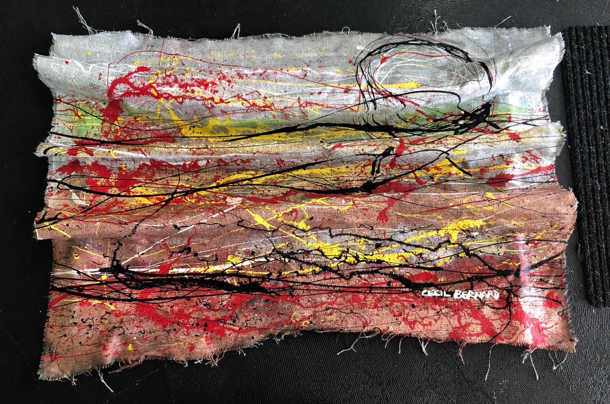 cecilbernardart's tweet photo. “Climbing Over Hills and Mountains” this is my first horizontal piece in the series. Acrylic on burlap. 4ft x 3ft #Abstract #abstractart #abstractexpressionism #art #painting #artwork #contemporaryart #love #lovemyjob #lovemyvocation #cecilbernardart https://t.co/WkCxixR1Y2