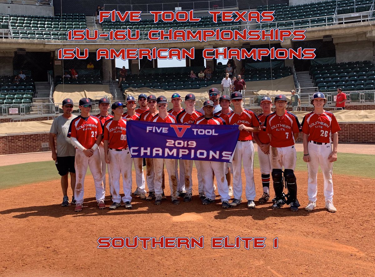🏆Congratulations to the <a href="/FiveToolTexas/">✭Five Tool Texas✭</a> 15U/16U Championships 15U American Champions, Southern Elite 1!🏆
