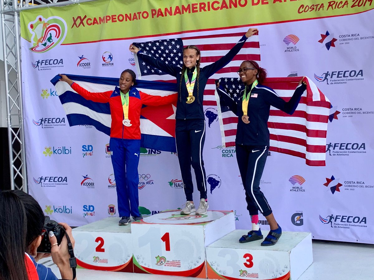 PACK on the podium! 🥉

<a href="/timara_chapman/">timara.danielle</a> is all smiles for Team USA after a third-place finish in the heptathlon at the 2019 U20 Pan Am Championships! 😃