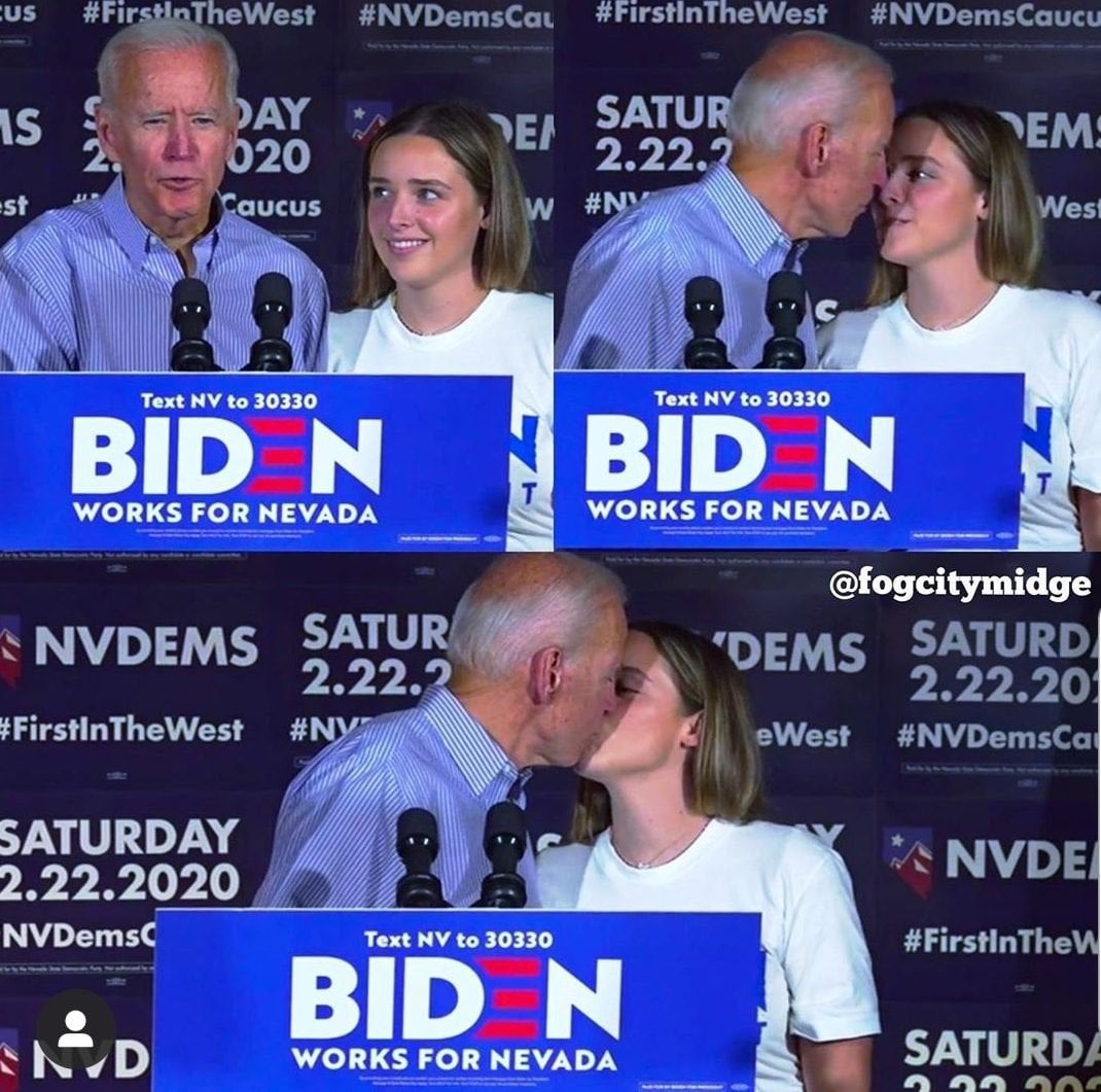 Mike Coudrey On Twitter Creepy Joe Biden Kisses His Granddaughter On The Lips At His Nevada Event I Hear People In The Crowd Looked Disgusted And Confused But Nonetheless Were Not Surprised