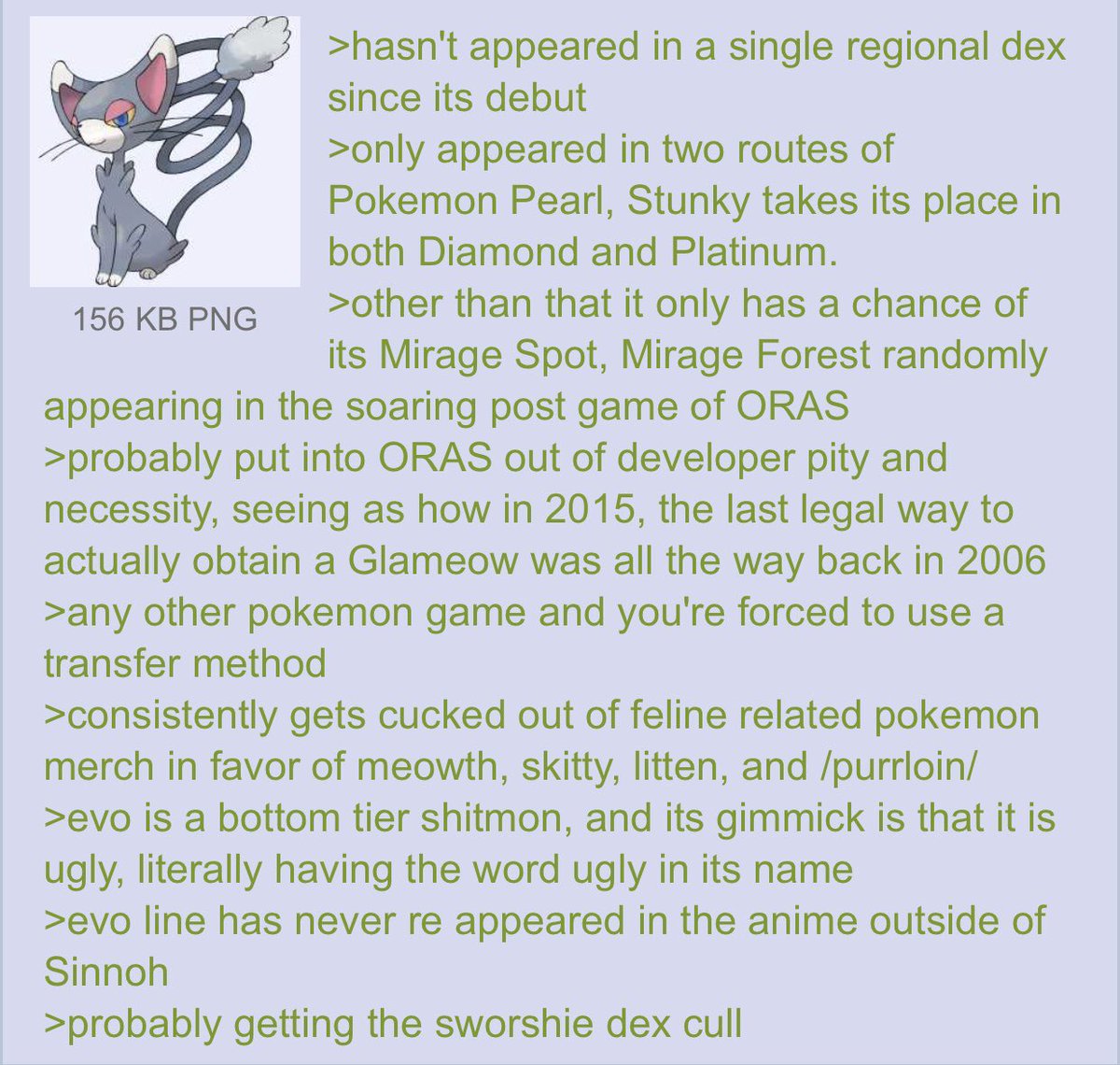 glameowsam's tweet photo. Who else thinks glameow has gotten the short end of the stick #Nintendo #pokemon #PokemonThrowback #NintendoSwitch #switch #PokemonSwordandShield #pokemongo https://t.co/fjHoaLFb8H