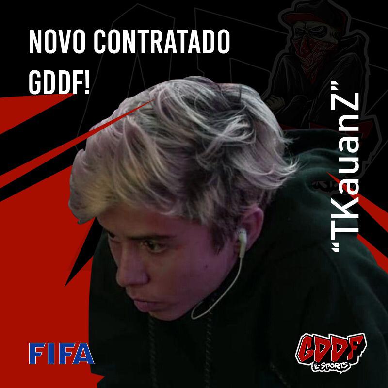 gddfesports's tweet photo. FIFA:
Esse é o @TKauanZ, o novo reforço da nossa line de fifa!
#GoGDDF #GDDFNoMapa https://t.co/upqHmcIgfT