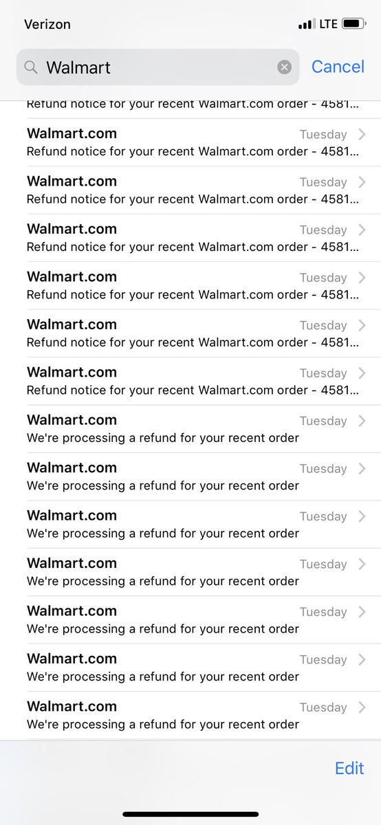 cryptostuff2's tweet photo. This is why @Walmart e-comm will fail. Placed a simple order of an assortment of standard items and days later get consecutive emails saying every single item is not coming w no explanation @Jet @WalmartInc @WalmartSupport https://t.co/M96YvKvL5h