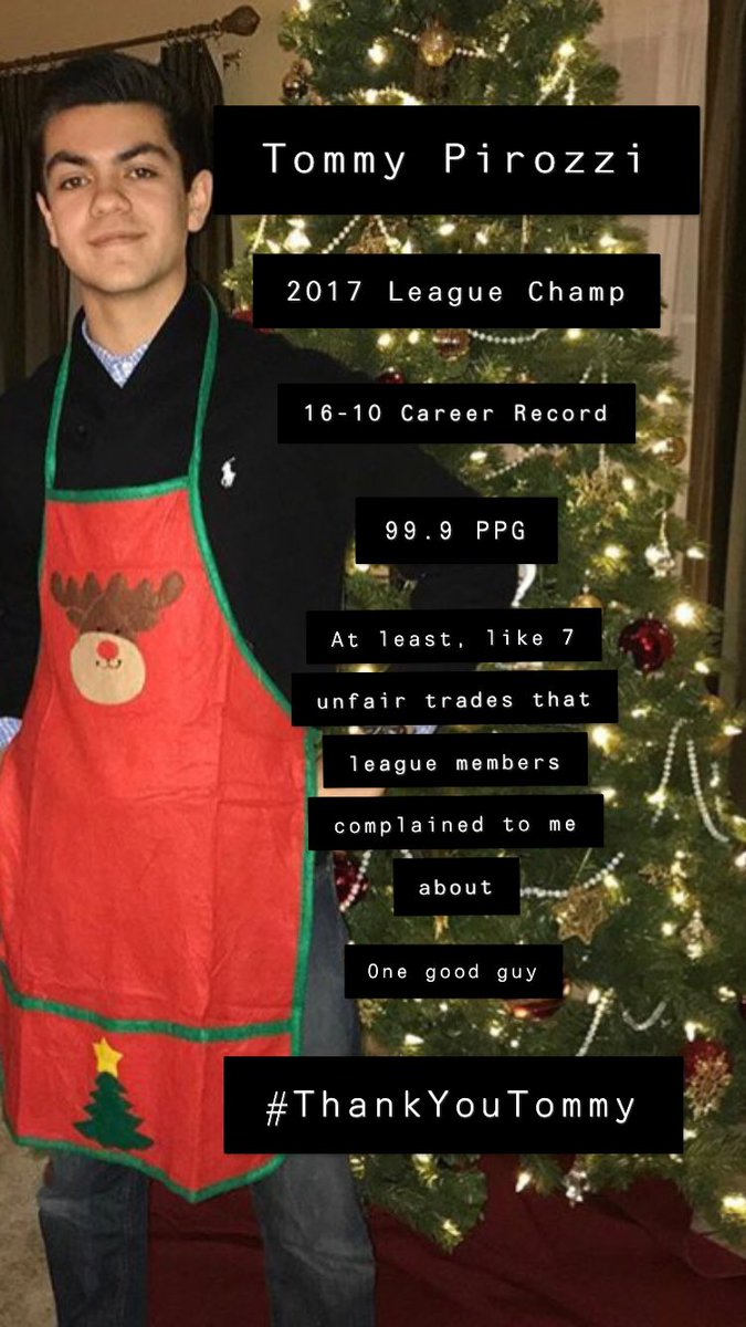 oaksfantasy's tweet photo. We thank @tpirozzi1 for his two seasons with the league. Let’s take a look at his career by the numbers #ThankYouTommy https://t.co/z552dPvi2d