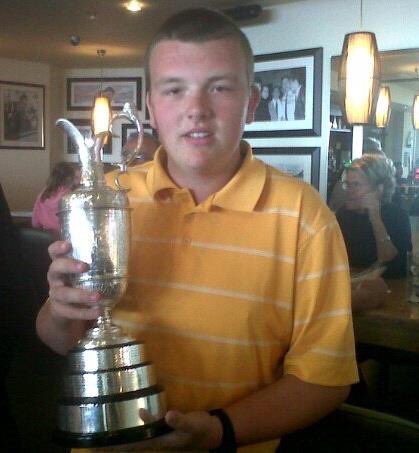 Shane Lowry as a teenager with the Claret Jug #theopen2019 #golf