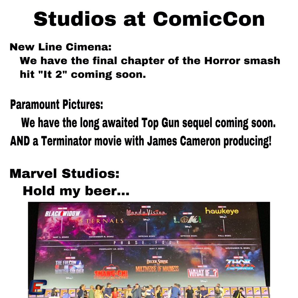 CosplayFame's tweet photo. Pretty much...
#SDCC #COMICCON #comiccon2019 #sandiegocomiccon #marvel #mcu #marvelcinematicuniverse #phase4 #blackwidow #blade #eternals #cosplayfame #meme #wow #awesome https://t.co/sVACRHAEKk