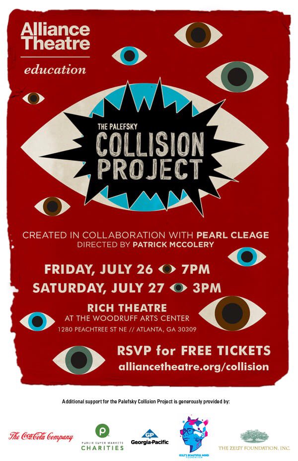 patrickmccolery's tweet photo. Join us for the 18th annual #PalefskyCollisionProject at the #AllianceTheatre in #Atlanta. 20 extraordinary young artists have devised their own piece with music, inspired by the words and ideas of George Orwell’s “Nineteen Eighty-Four.” Free, but don’t forget to RSVP! https://t.co/LICkOnPmbi