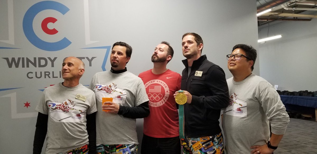 ddicarlantonio's tweet photo. Thanks @tgeorge1323 for cheering us on to a big win @WindyCity_CC Food Truck bonspiel! Five-Shot Rule had an awesome time. @CurlMCC https://t.co/Ktvdxgyu47