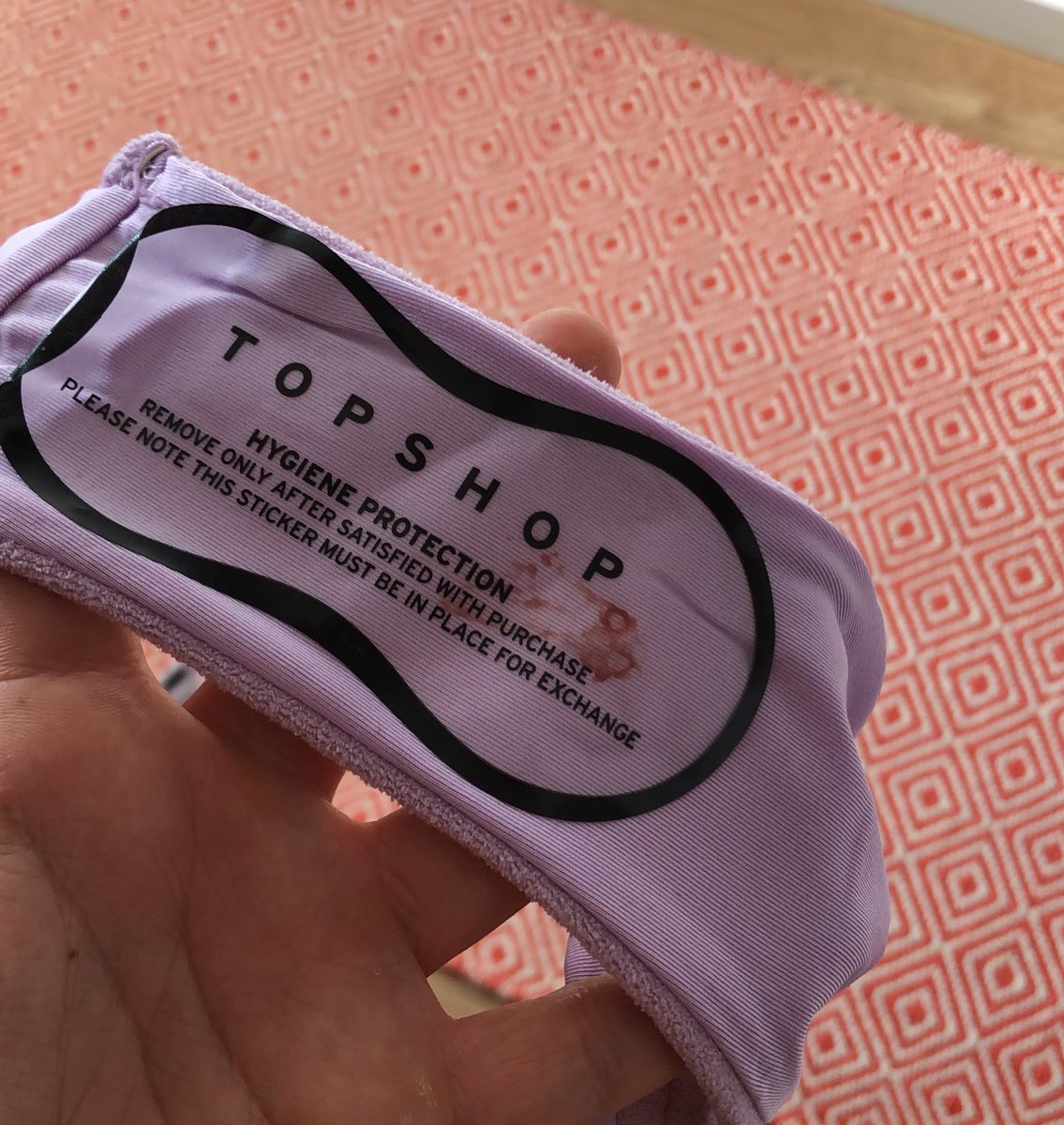LaCropp's tweet photo. @Topshop please explain why this bloody awful stain is on my bikini bottoms just opened in my online order? #BloodyAwful #topshop https://t.co/riUmqLsfdy