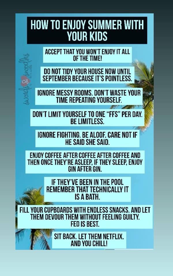 Great advice for the next 6 weeks! #SummerHolidays #Raring2go