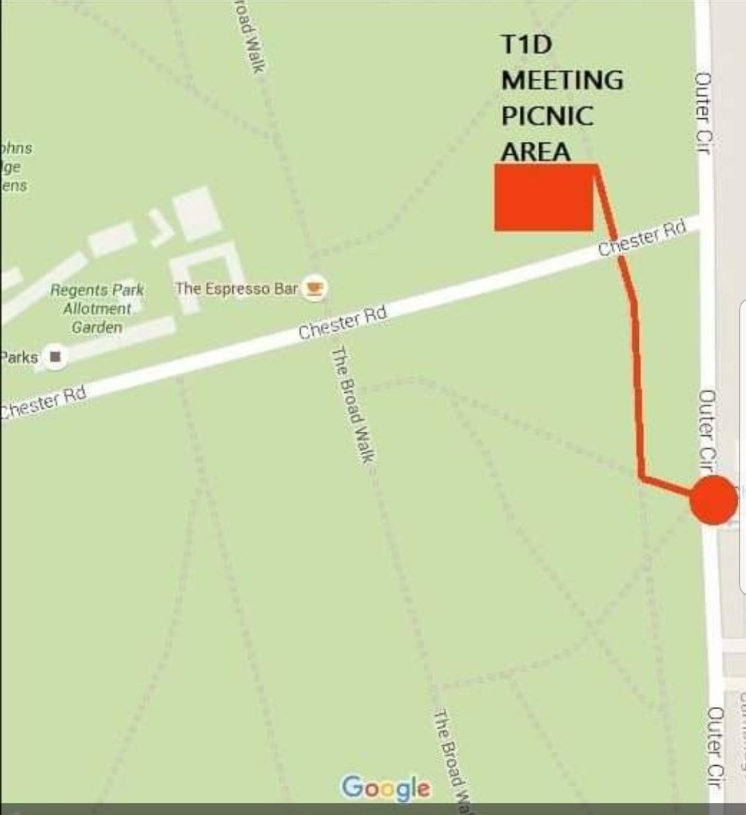 type1bri's tweet image. @T1London picnic just a couple of weeks away now
Saturday 3rd August
Regent's Park
Chester road NW1 4NJ 
From 2pm onwards 
#t1meetup #gbdoc #diabuddies