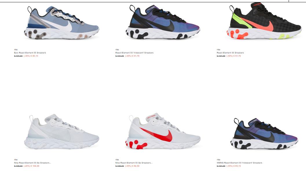 MoreSneakers.com on X: "AD: The Nike React Element 55 is available in  selected colorways with 35% OFF on slamjam => https://t.co/9YCgShkGrF  https://t.co/AUEmZpFJ7G" / X