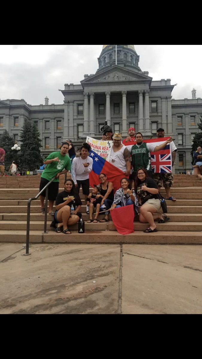 lyssacharisse's tweet photo. colorado, we stand with Mauna Kea. #MessWithOneMessWithAll #WeArePolynesia #ProtectSacredLands #AOLETMT https://t.co/v0OPRCiqHx