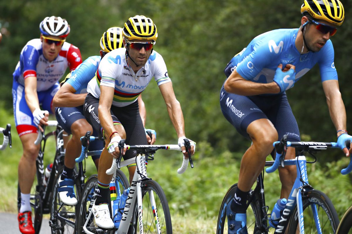alejanvalverde's tweet photo. Llegamos al segundo día de descanso dando batalla y mostrando en Pirineos que no nos rendimos. Enhorabuena a mis compis de @Movistar_Team por ese trabajo 💪

Nunca viene mal un día de descanso antes del gran final 😴

📸 BettiniPhoto https://t.co/VhgPbKsYM5