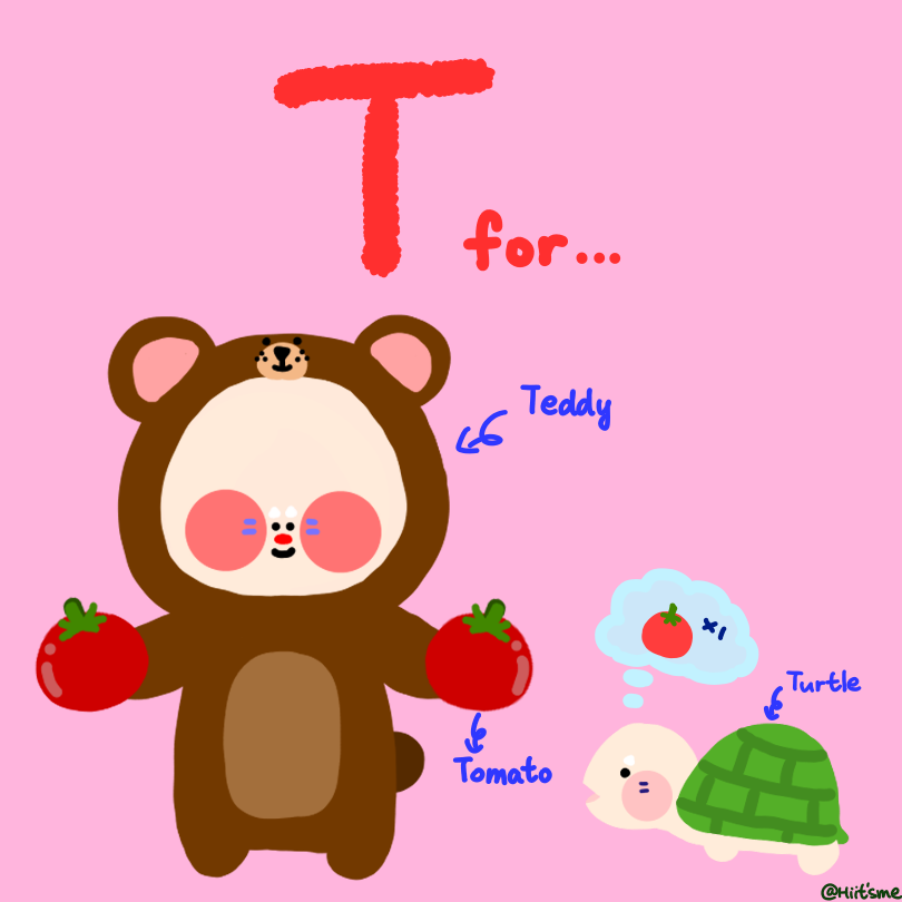 HiitsmeMo's tweet image. #20190514
#Tfor...
#T
#tomato #蕃茄 #🍅
#teddy #小熊 #🐻
#turtle #烏龜 #🐢
#drawing #draw 
#hiitsme.mo
#你好 #係我 🙋🏻‍♀️
#안녕! #나야 🍚
#插畫 #手繪 #澳門創作 #澳門插畫#macao
#art #畫 #畫畫 #畫畫畫