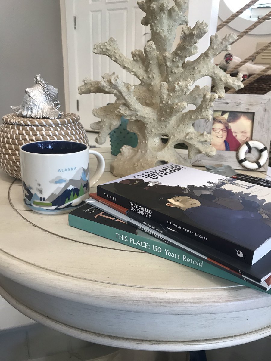 jenniferlagarde's tweet photo. One of my reading goals for this year was to deepen my knowledge of #graphicnovels: a genre I appreciated for the way they hooked the readers I worked with but didn't think I personally loved. I was wrong. I love graphic novels.  And I can't wait to spend today diving into these. https://t.co/OMFlV80GvR