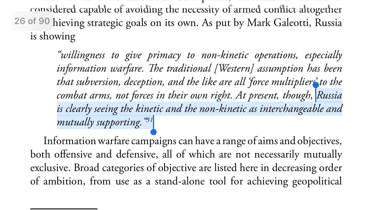 8/ IW: Like a tarantula hawk wasp paralyzing its prey, Russia uses information warfare to “incapacitate a state as much as possible before that state even knows a conflict has started.”New tech based on 100-year-old thinking.And like the spider, citizens lose consciousness.