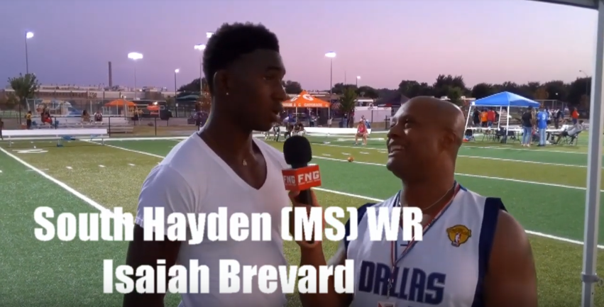 FridayNghtGlory's tweet photo. VIDEO South Hayden MS Wide Receiver Isaiah Brevard discusses the hard work he puts in each day, the recruiting process and his strong family support from the True Buzz Circuit Jam https://t.co/QcoMSGjvRX #MSHSFB #FNGsports #CircuitJam19 https://t.co/yc0aTXaULK