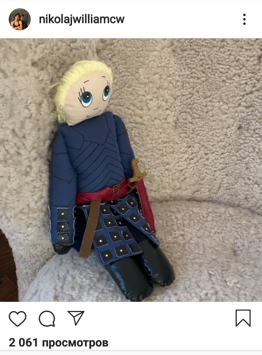 wait... is that Nikolaj posting video with  @lovegwendoline's Brienne of Tarth handmade doll? oh my   #Gwendolaj  #braime