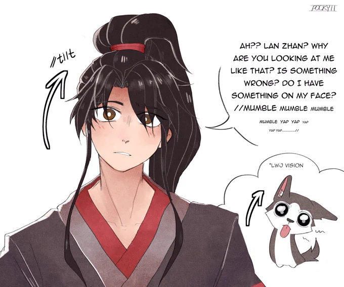 *draws a goofy wangxian post to distract myself from the angst and tragedy* hello mdzs fandom #MoDaoZuShi #wangxian #魔道祖师 