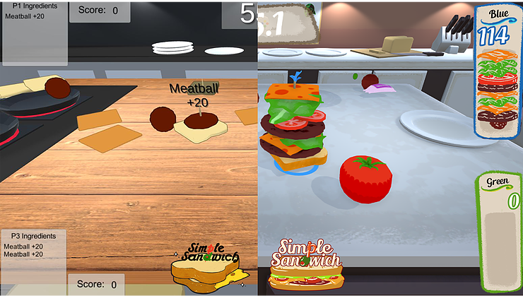 ASandwichGame's tweet photo. A lot can change after 800+ Dev Hours, and we still have lots of content we want to add!
The left is what the old build looked like, and on the right you can see what our new build looks like!
#transformation #indiedev #IndieGameDev #gamedev #Kickstarter #SimpleSandwich https://t.co/OosxBnlRXW