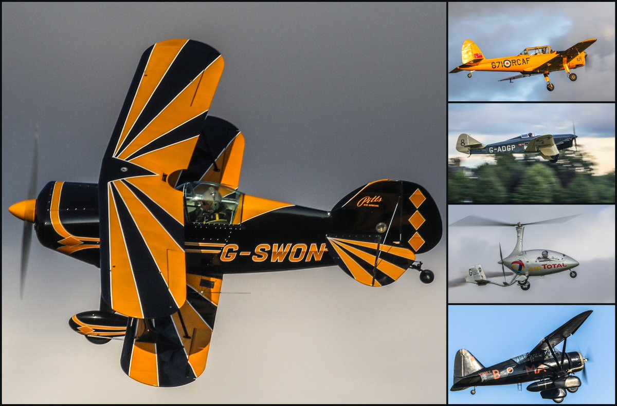MsQuizzical's tweet photo. I had fun shooting @Shuttleworth_OW #FlyingforFun #EveningAirshow Dry, with good light and great skies. Interesting to see the pilots dealing with the blustery conditions and cross winds. Nice moon landing tribute finale. https://t.co/lSlxI4bruZ