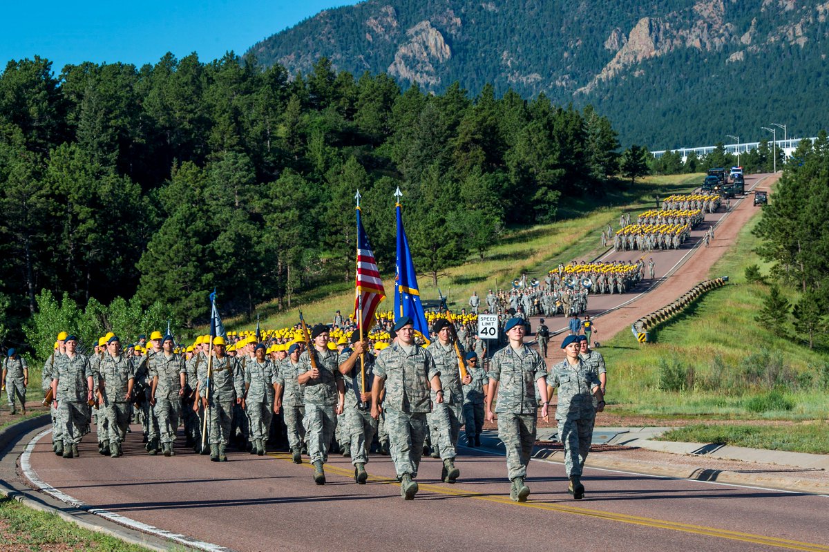af_academy's tweet photo. Twenty-four days ago, the Class of 2023 arrived on-campus as a group of individuals. Today, they marched for Jacks Valley as one cohesive unit.

They will now undergo their greatest challenge as basic cadets — the fields of Jacks Valley. 🇺🇸 https://t.co/Jo8wzjxEEd