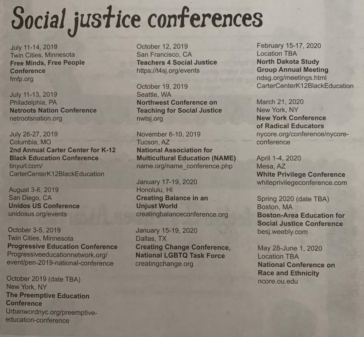 ThisIsNYCarlos's tweet photo. Anyone going to any of the conferences? https://t.co/R8xJJXbw1U