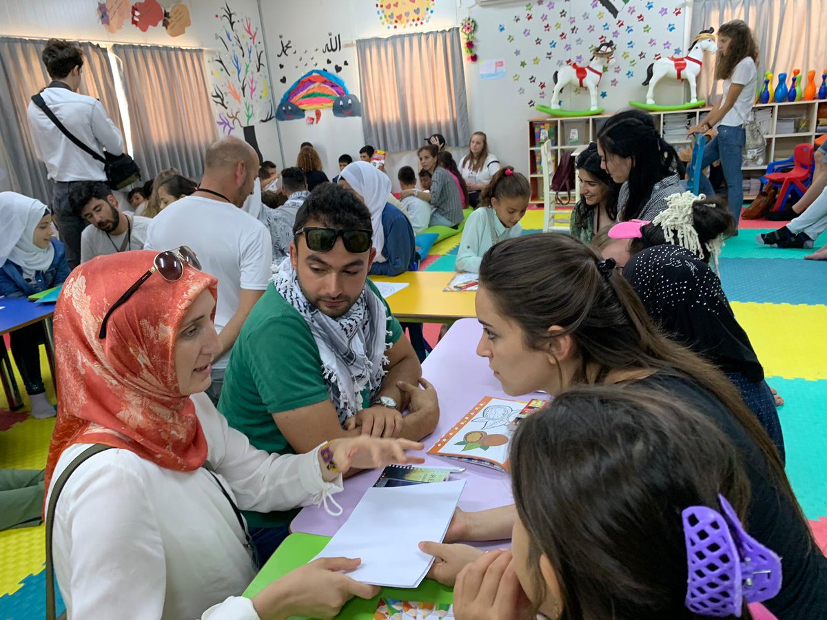 STUDENTYOUTH06's tweet photo. Pictures of activities with children in the refugee camp @ulusalajans @Shahed_witness @angelina_vl @alikirmitt @Eu_Emisco @filiz_fatih https://t.co/pzO4A0Mc0g