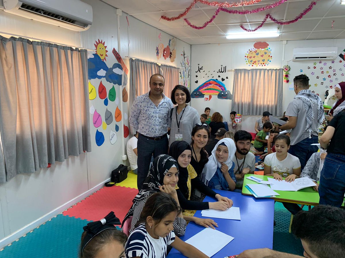 STUDENTYOUTH06's tweet photo. Pictures of activities with children in the refugee camp @ulusalajans @Shahed_witness @angelina_vl @alikirmitt @Eu_Emisco @filiz_fatih https://t.co/pzO4A0Mc0g