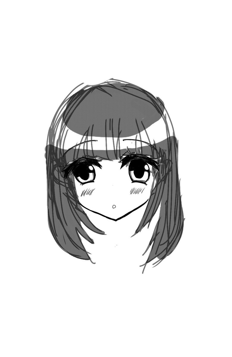 みってぃー 過去絵 デジタルラフ練習 目のペン入れ 髪までやる元気がなかったと思われる 横顔練習 横顔目の参考資料あり デジタルラフ 色塗り練習 ペン入れのレイヤー間違えてgdgdになったやつ