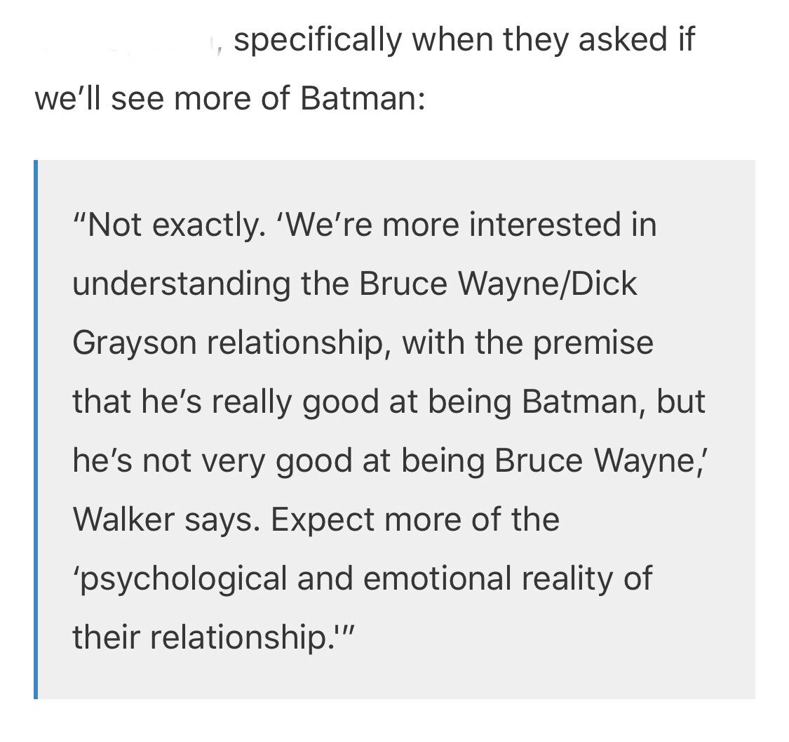 SerJorahIsLove's tweet photo. Titans Season 2 premieres on DC Universe on September 6. (Iain Glen will appear in at least 2 episodes in the season as Bruce Wayne, but may not suit up as Batman anytime soon.) #brucewayne #jorahmormont  #DCTitans https://t.co/O8bIEmUKJb