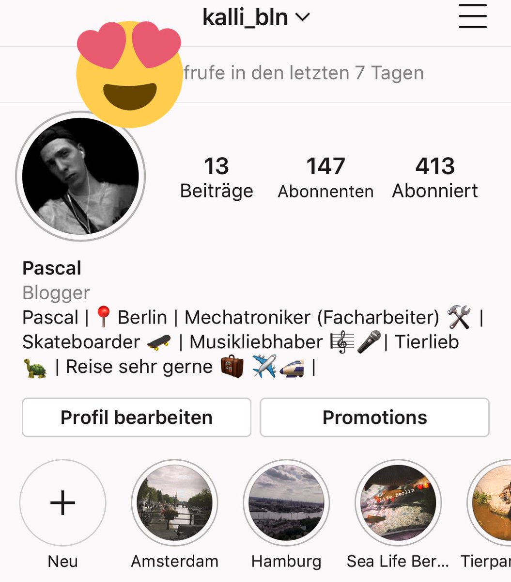 Folgt ihr mir schon auf Insta ?