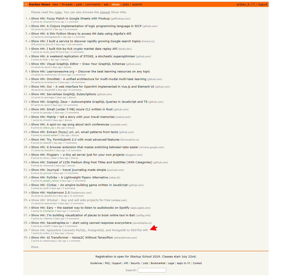 _absyah_'s tweet photo. @ApisentrisHQ ' today stats
โ๏ธ 3 days on Show HN frontpage
๐ 73 users signed up
โ Total 405 users to date
๐จโ๐ป 1 trial user reached free limit (Limit notification email has been sent)
#apisentris #indiemakers #mysql_to_api #mongo_to_api #pgsql_to_api https://t.co/96YNOfq19p