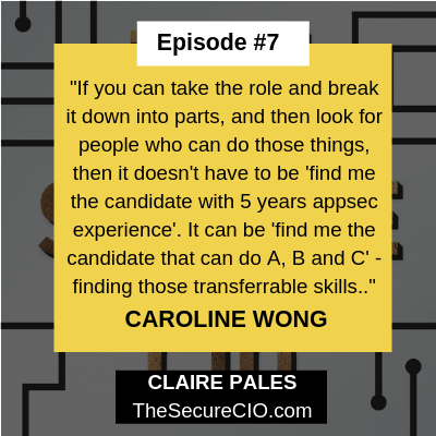 TheSecureCIO's tweet photo. .@CarolineWMWong on #infosec #leadership and hiring team members with transferrable skills. Listen to the episode here: https://t.co/IiQmG2shfE #infosecurity #cybersecurity #CIO #CISO #CIOs #CISOs #infosecjobs #informationsecurity #security #recruitment #hiring #skillsgap https://t.co/evj8YDdq3v