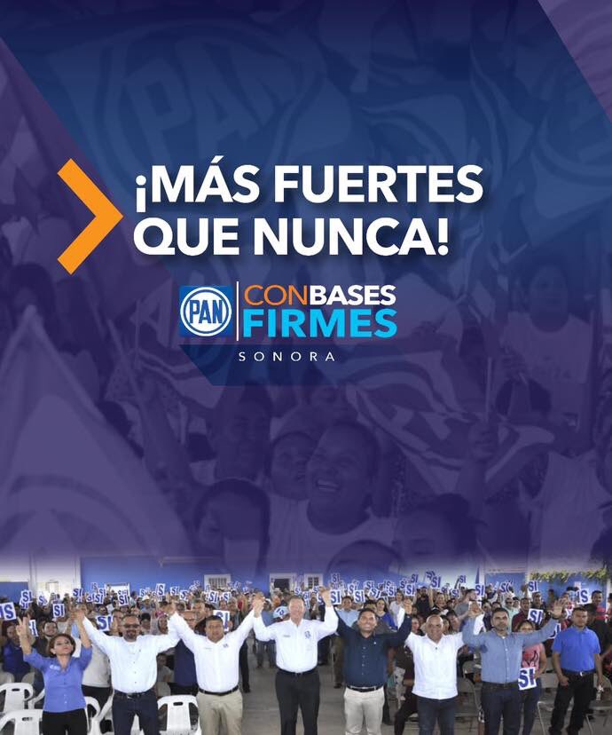 PANporSonora's tweet photo. ¡Más fuertes que nunca! 

#ConBasesFirmes  #PANSonora https://t.co/JZ3PTNl0LE