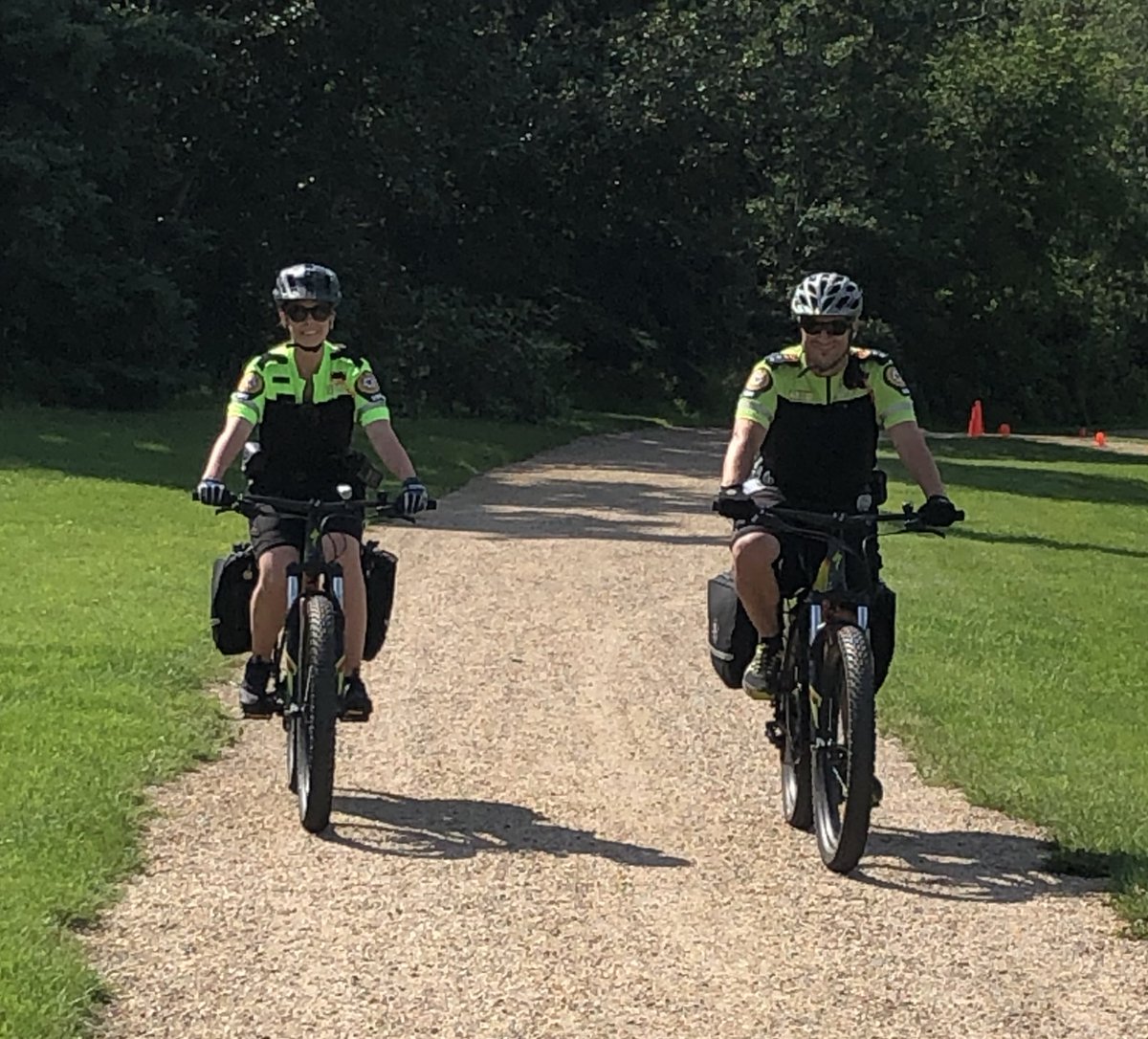 AHS Paramedics Andrew and Leslie providing medical coverage at ITU WTS Edmonton. #YourEMS @g_mcalisterEMS @SpecOpsWiggins