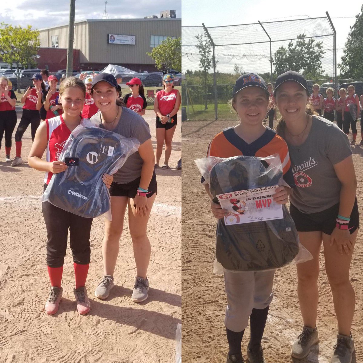 SoftballOntario's tweet photo. A special thank you to @KSG_MISS for the MVP Awards for the U14 #FHLSProv19 #Champions! Congrats to the winners! 🙌🏻 https://t.co/pwBgUpPFeT