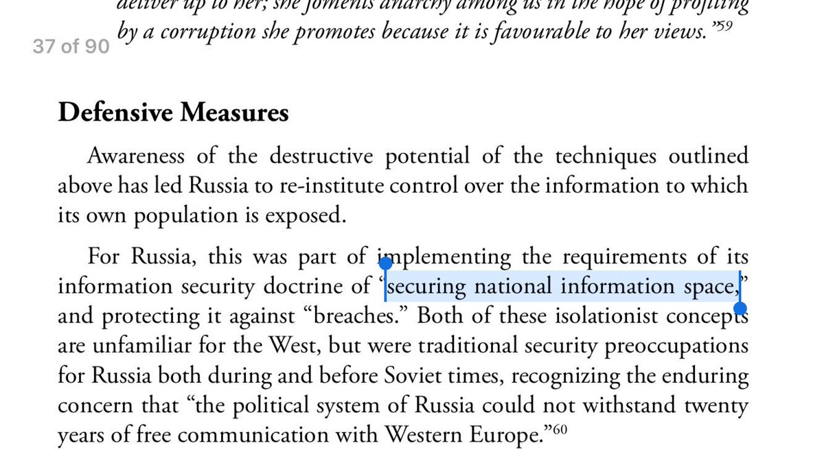 17/ FREE PRESS: In 1839, the wasp prepared for the inevitable wars with the West.In recent years, as Russia attacks the West with disinformation, it secured its own information borders.Its regime would never survive 20 years of free communication w/the West.