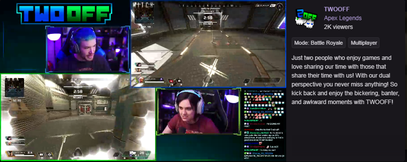 GambitXtreme's tweet photo. Go check out my friends @Twooff_
and there duo #stream, they are on the #FRONTPAGE of
@Twitch for the next 2 hours. The full #TWOOFF experience is incoming and will be epic. #gamers #respawn #retweet #geeks #twitch #CoupleStreamers #streamers #ApexLegends https://t.co/uXXEtEmZUt