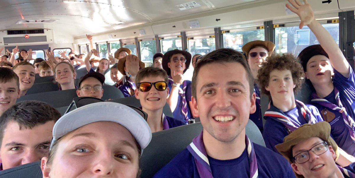 A great morning in New York with the jamboree unit. 🗽 😎 Now on route to our half way stop over before arriving on the jamboree site. Thanks <a href="/ukcontingent/">UK Contingent 🇬🇧⚜️</a>, CMST doing a great job in the heat today 👍