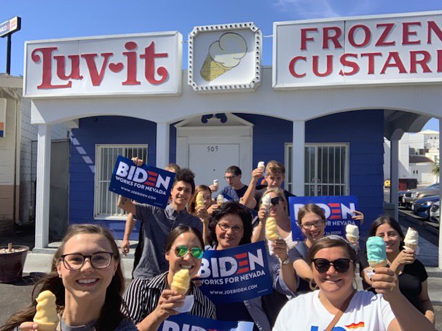vedantpatel90's tweet photo. .@TeamJoe in Nevada celebrating #NationalIceCreamDay at @LuvItFrozenCust!! #ConeCount https://t.co/pPk38GLlch