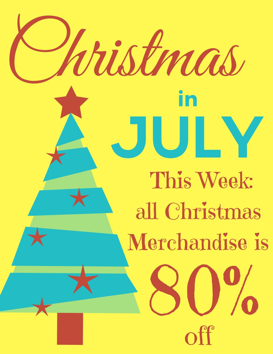Repurposed_'s tweet image. Still lots of Christmas merchandise being put out - and you can really save with 80% off! Starting tomorrow at Repurposed! #ChristmasInJuly #ChristmasSale
