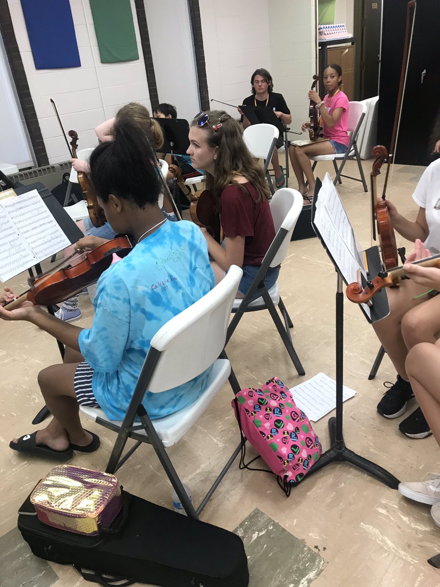 String campers are hard at work! 🎼🎶🎻