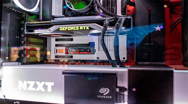 Ferocious #PCGaming storage speeds—all day, every day with the Seagate FireCuda 510 SSD. seagate.media/6018TK4RA

Featured in this rig:
Case: <a href="/NZXT/">NZXT</a> H700i (+motherboard and cooling)
GPU: <a href="/NVIDIAGeForce/">NVIDIA GeForce</a> RTX 2080 Ti (<a href="/nvidia/">NVIDIA</a> )
Added capacity: Seagate BarraCuda 2.5 SATA SSD