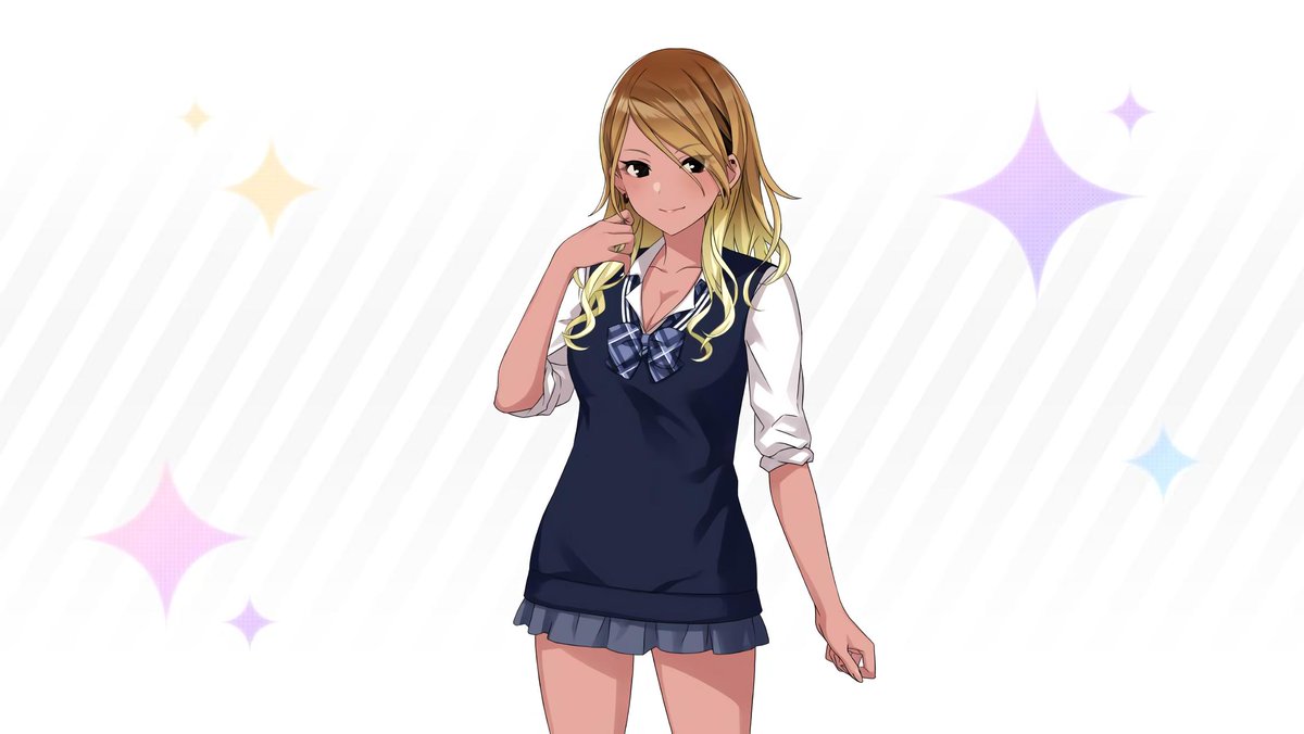 ✧ mei izumi ✧the other friendly gyaru of shiny colors, she wears onee-gyaru style that is influenced through american trends. this can be seen through her leopard print shorts, cropped shirts, and distressed denim. in her uniform pic, you can see that she rolls up her skirt.