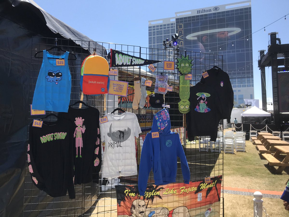 tclapstudios's tweet photo. Checked out the #AdultSwim set up on the last day of #SanDiegoComicCon2019! #SDCC #SDCC2019 #SanDiegoComicCon #ComicCon #ComicCon2019 #RickAndMorty #Comics #CartoonNetwork #SanDiego #RobotChicken https://t.co/EGgfwzF8U9