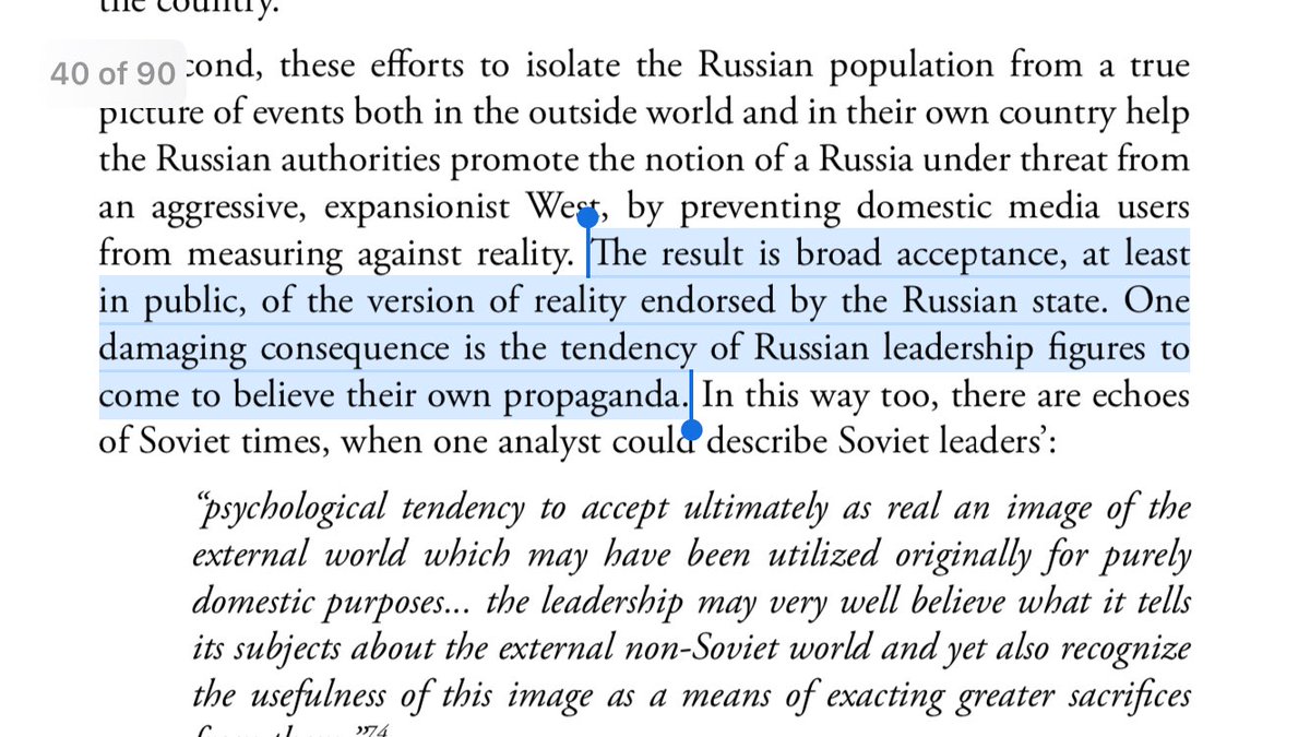 20/ ECHOES OF SOVIET TIMES: As of this writing in 2016, it was easy for state-run propaganda to not be challenged by the masses, under info-isolation.To measure reality, one must access facts. So lies go unchallenged.One damaging consequence: the regime believes its own hype.