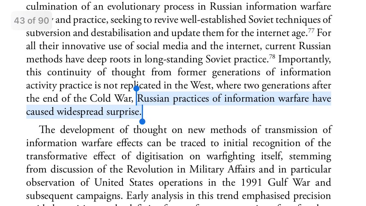 21/ WIDESPREAD SURPRISE: Russian’s information war against target nations caused widespread surprise—torpedoing minds and control networks.One danger of the Kremlin believing its own lies—it might act on them.